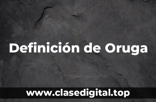 Definición de Oruga