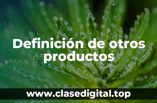 Definición de otros productos