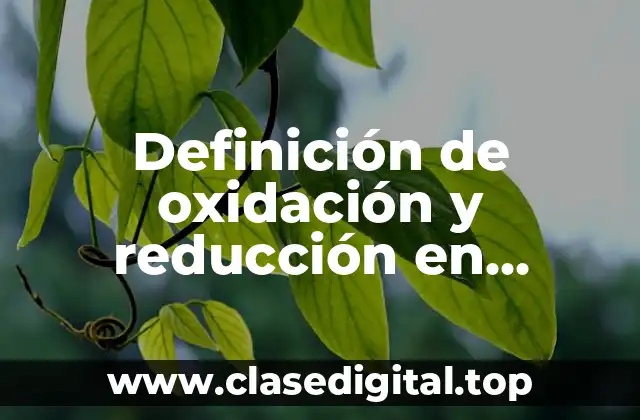 Definición de oxidación y reducción en química orgánica