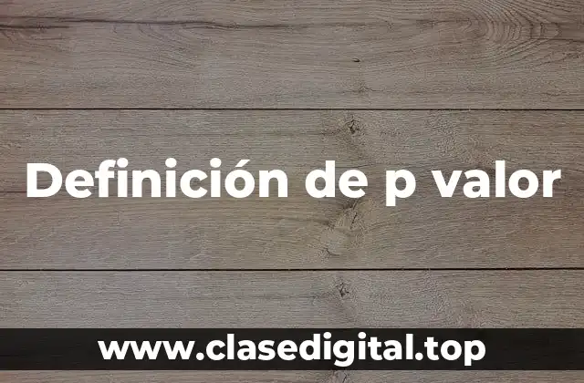 Definición de p valor
