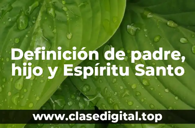Definición de padre, hijo y Espíritu Santo