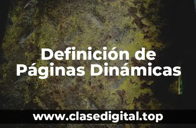 Definición de Páginas Dinámicas