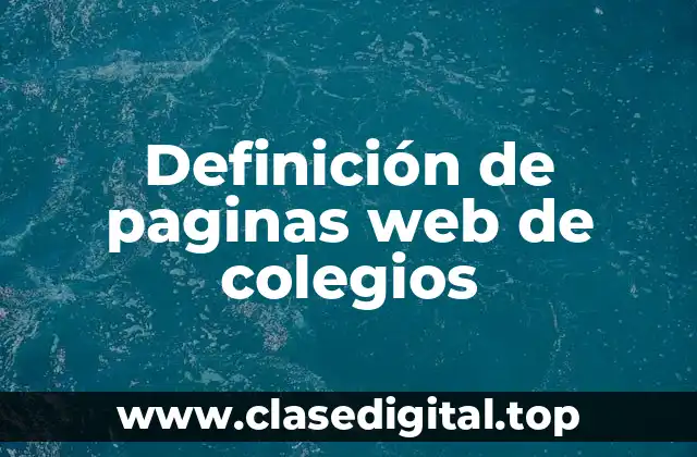 Ejemplos de paginas web de colegios