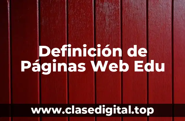 Ejemplos de Páginas Web Edu