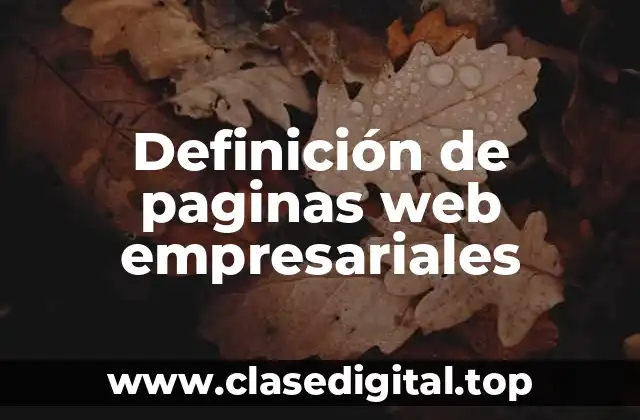 Ejemplos de páginas web empresariales