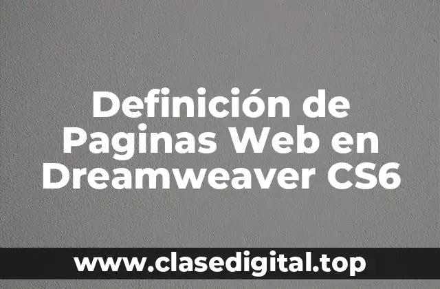 Ejemplos de Páginas Web en Dreamweaver CS6