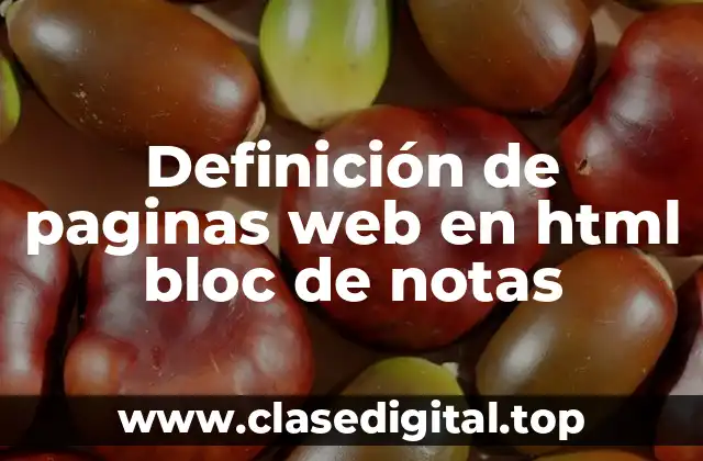 Ejemplos de paginas web en html bloc de notas