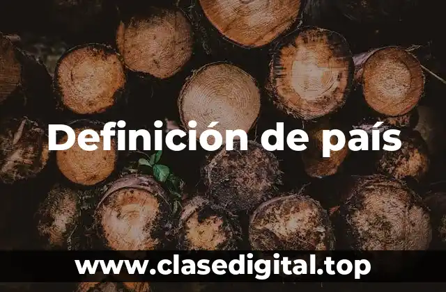 Definición técnica de país