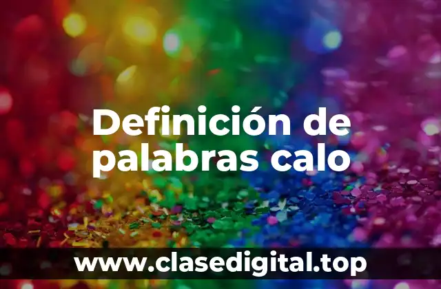 Definición de palabras calo