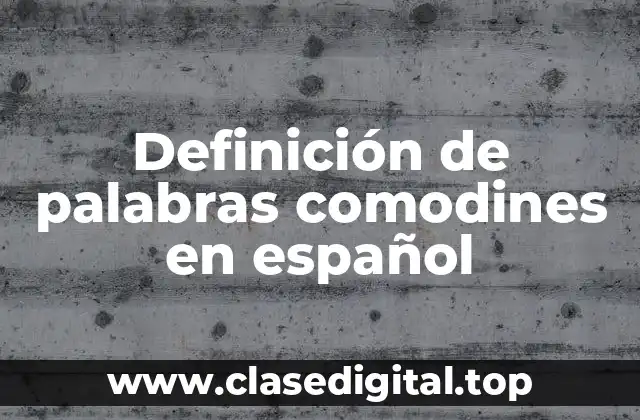 Definición de palabras comodines en español