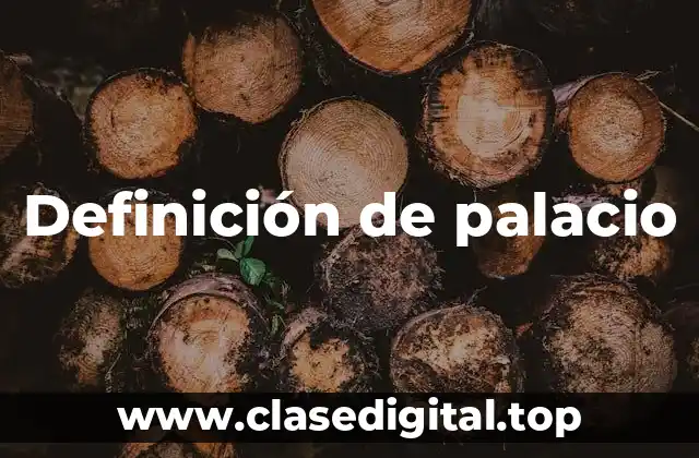 Definición de palacio