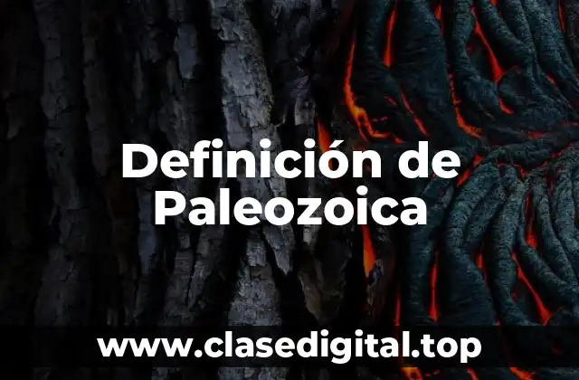 Definición de Paleozoica