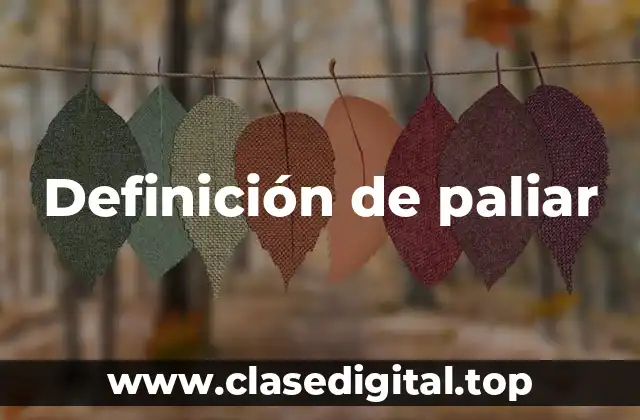Definición de paliar