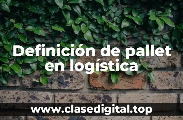 Definición de pallet en logística