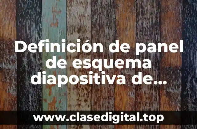 Definición de panel de esquema diapositiva de PowerPoint