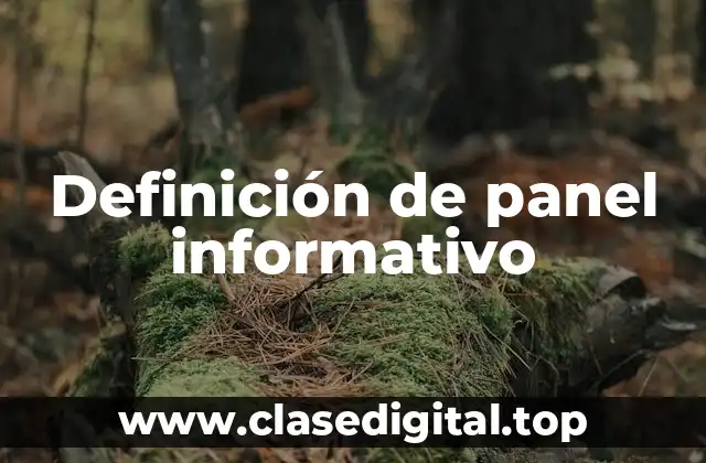 Definición de panel informativo
