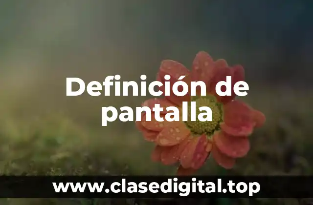 Definición de pantalla