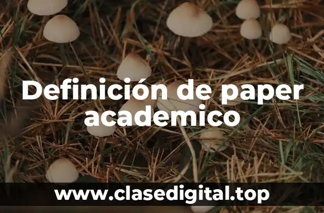 Definición de paper academico