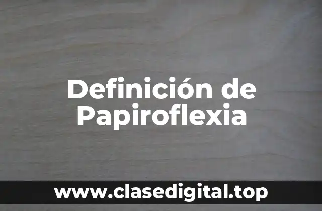 Definición técnica de Papiroflexia