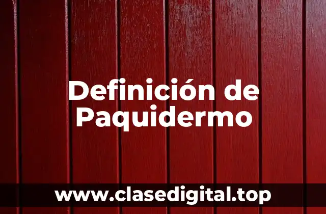 Definición de Paquidermo