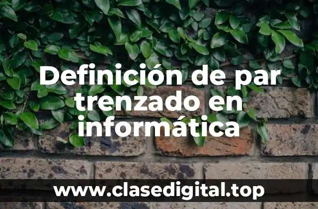 Definición de par trenzado en informática