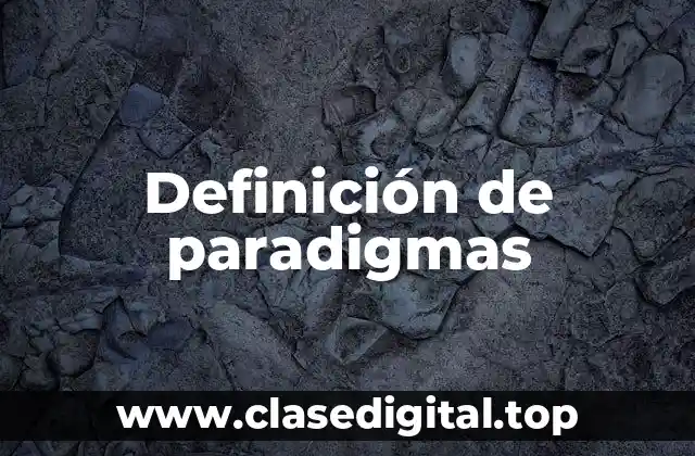 Definición técnica de paradigma