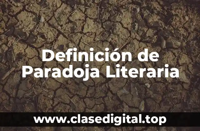 Definición de Paradoja Literaria