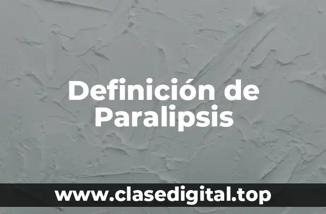 Definición de Paralipsis