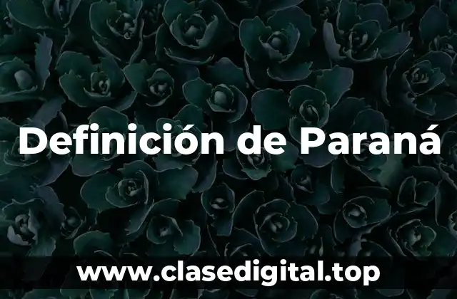 Definición de Paraná