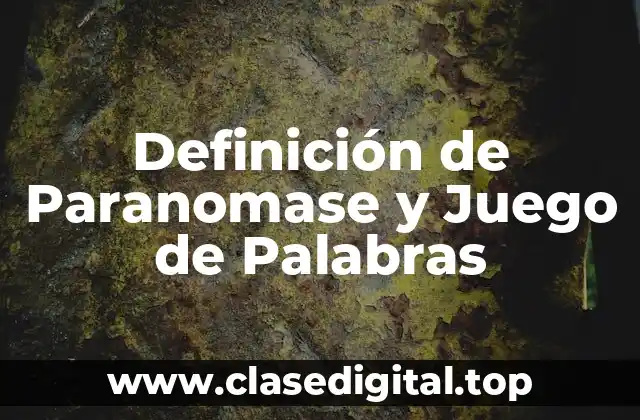 Definición de Paranomase y Juego de Palabras