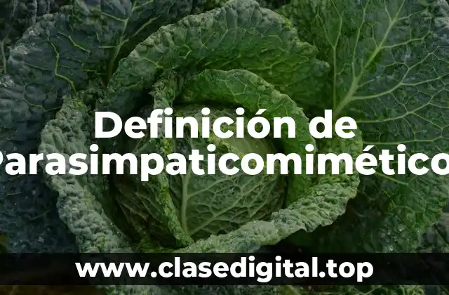 Definición de Parasimpaticomiméticos
