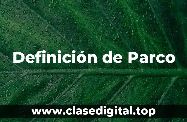 Definición de Parco