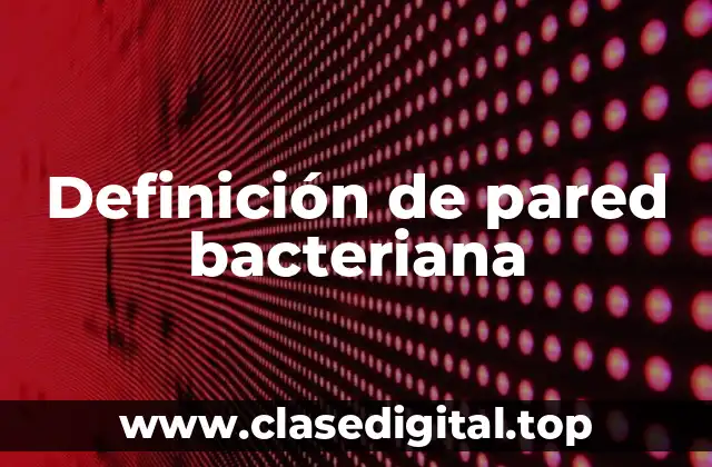 Definición de pared bacteriana