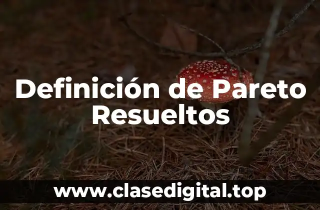 Ejemplos de Pareto Resueltos
