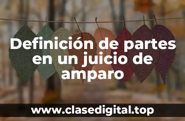 Definición de partes en un juicio de amparo