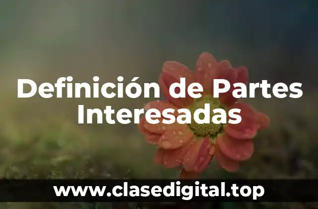 Definición de Partes Interesadas