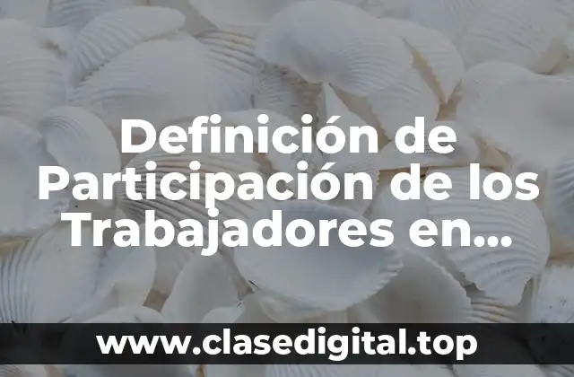 Definición de Participación de los Trabajadores en Contabilidad