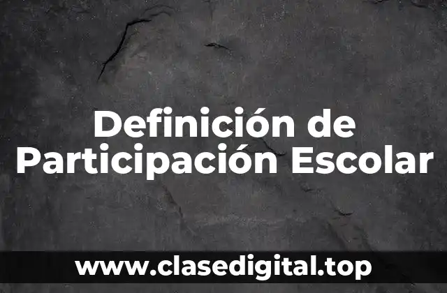Ejemplos de Participación Escolar
