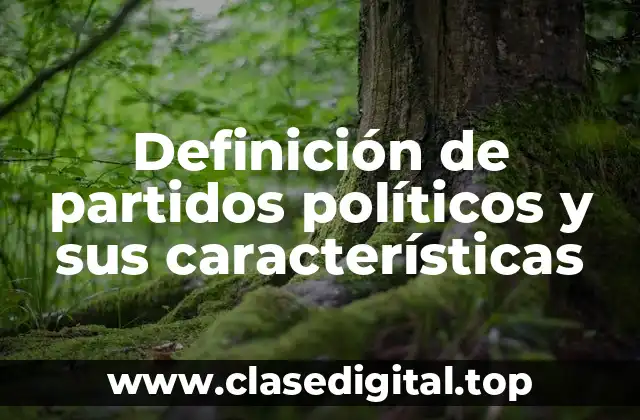 Definición de partidos políticos y sus características