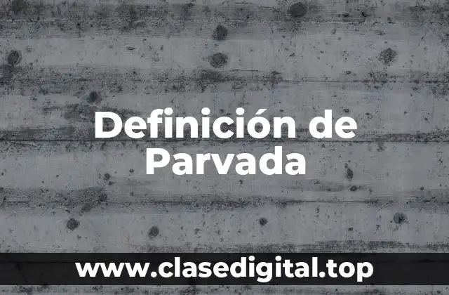 Definición de Parvada