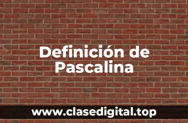 Definición técnica de Pascalina