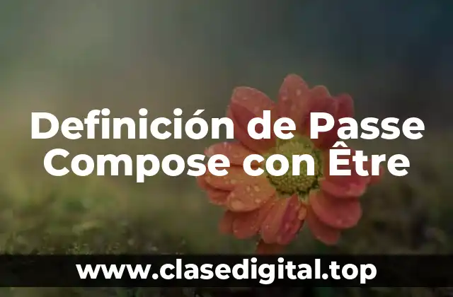 Ejemplos de Passe Compose con Être