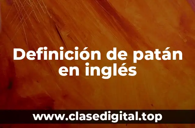 Definición de patán en inglés