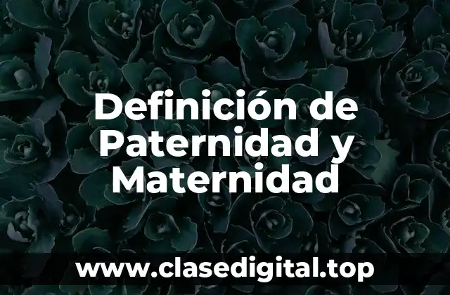 Definición de Paternidad y Maternidad