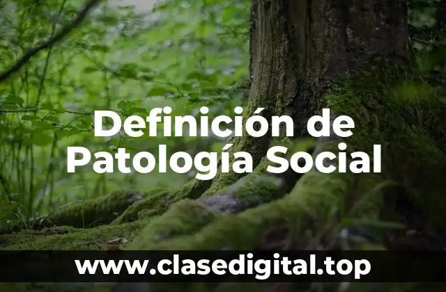 Ejemplos de Patología Social
