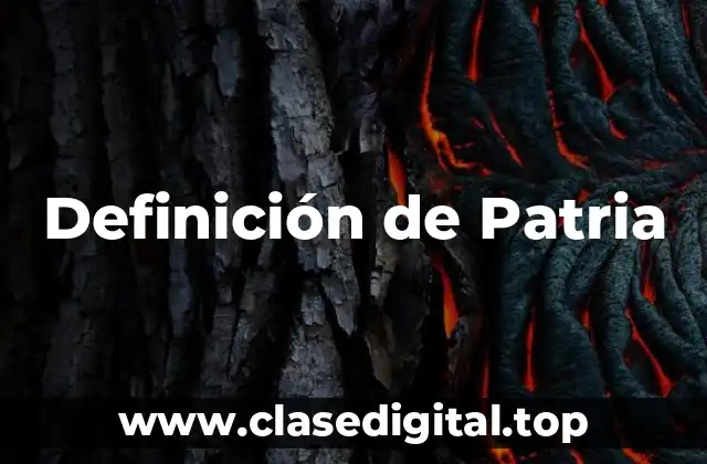 Definición de Patria