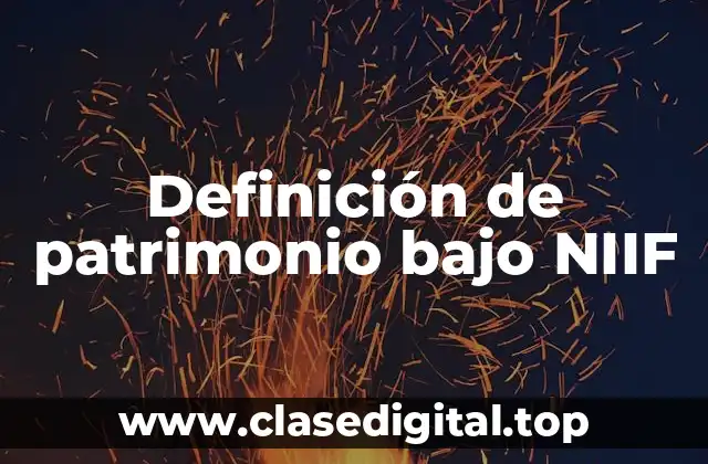 Definición de patrimonio bajo NIIF