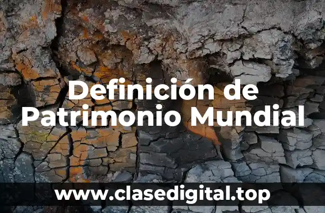 Definición técnica de Patrimonio Mundial