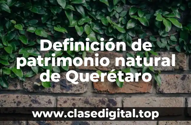 Definición de patrimonio natural de Querétaro