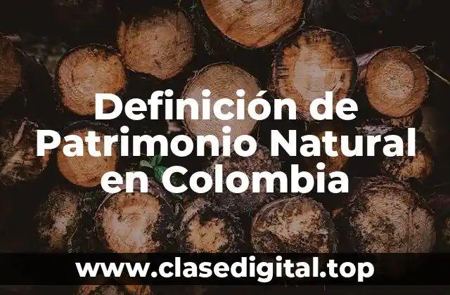 Definición de Patrimonio Natural en Colombia